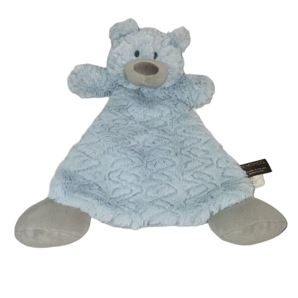 Demdaco Baby Bear Blue‎ Lovey Security Blanket Rattle 2020 13"